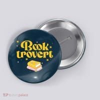 Booktrovert Funny Book Lover Reading Button thumb 0