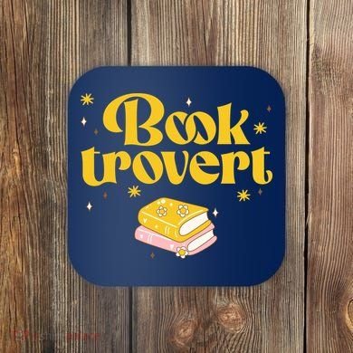 Booktrovert Funny Book Lover Reading Coaster