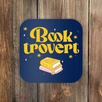 Booktrovert Funny Book Lover Reading Coaster thumb 0