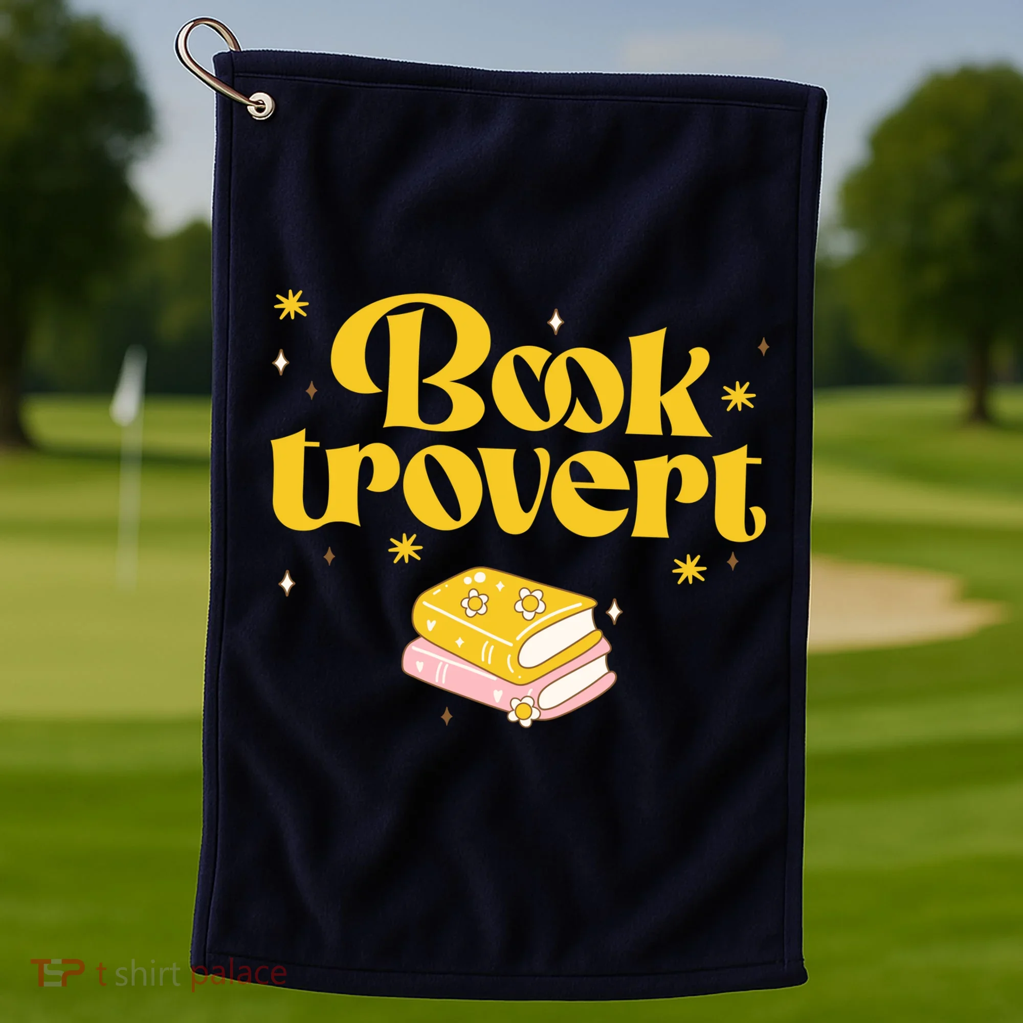 Booktrovert Funny Book Lover Reading Golf Towel
