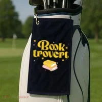 Booktrovert Funny Book Lover Reading Golf Towel thumb 2