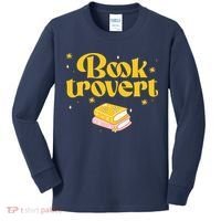 Booktrovert Funny Book Lover Reading Kids Long Sleeve Shirt thumb 0