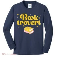 Booktrovert Funny Book Lover Reading Kids Long Sleeve Shirt thumb 0
