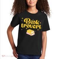 Booktrovert Funny Book Lover Reading Kids T-Shirt thumb 2