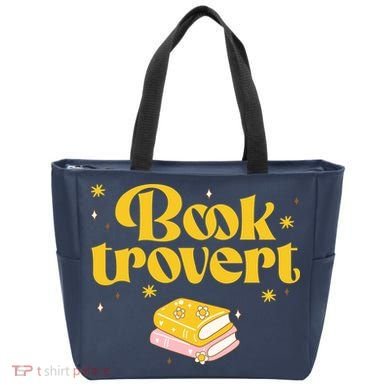 Booktrovert Funny Book Lover Reading Tote Bag