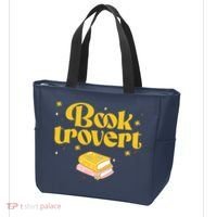 Booktrovert Funny Book Lover Reading Tote Bag thumb 3