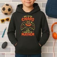Built For Chaos Living For The Mayhem Kids Hoodie thumb 2