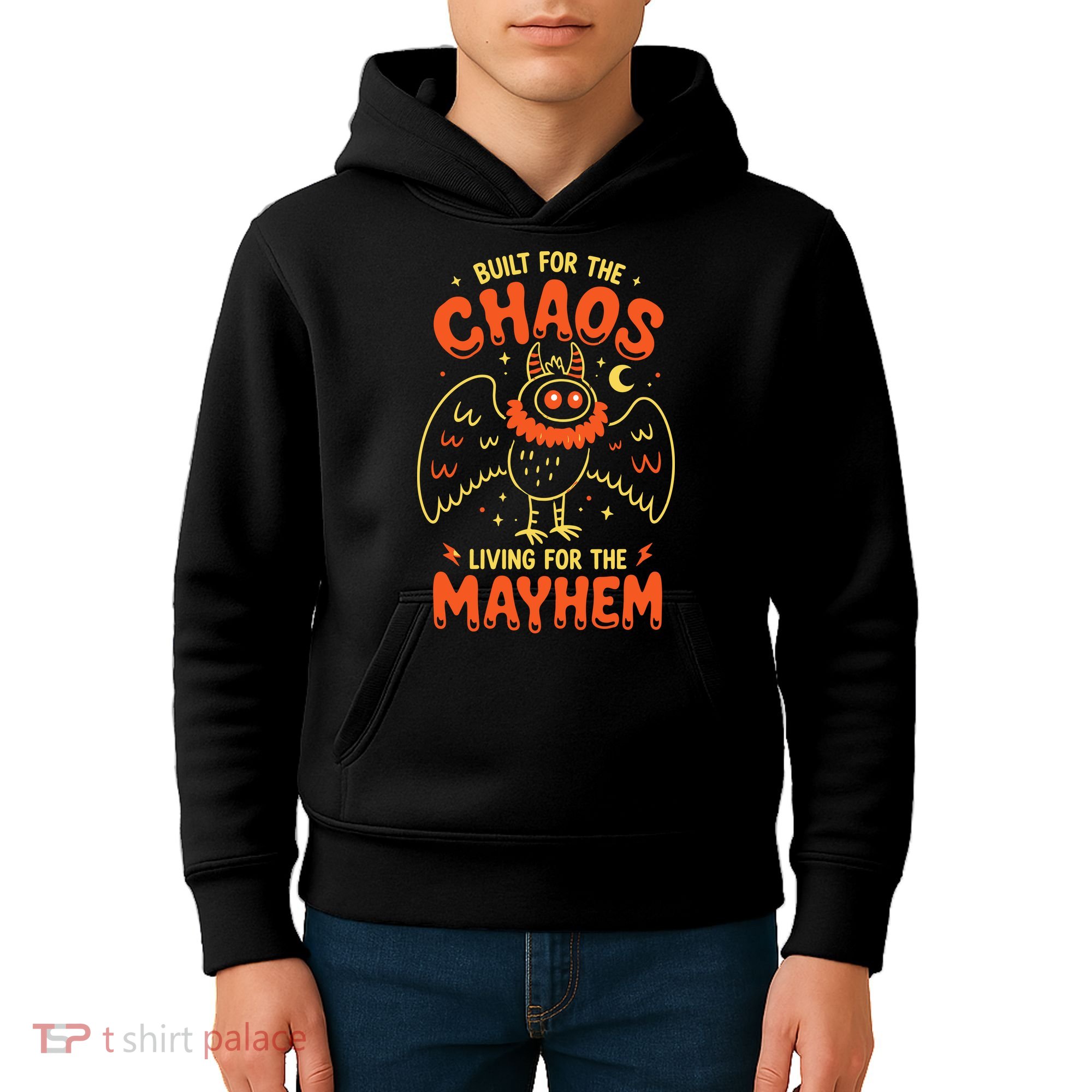 Built For Chaos Living For The Mayhem Kids Hoodie