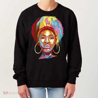 Black Female Color Drip Women's Sweatshirt