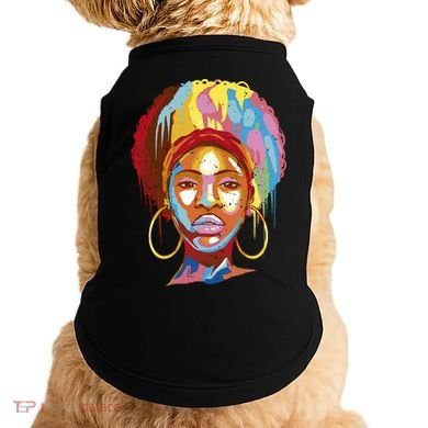 Black Female Color Drip Doggie Tank
