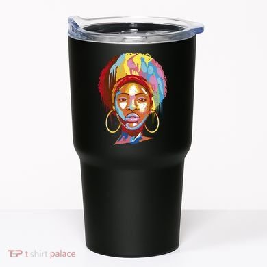 Black Female Color Drip Tumbler