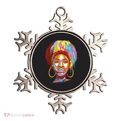 Black Female Color Drip Ornament