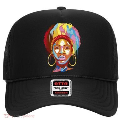 Black Female Color Drip Hat