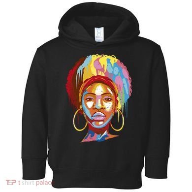 Black Female Color Drip Toddler Hoodie