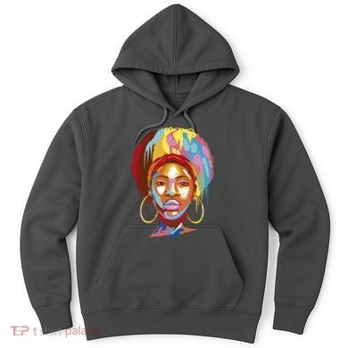 Black Female Color Drip Hoodie