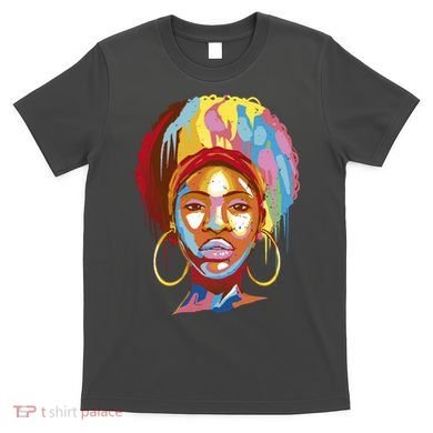 Black Female Color Drip T-Shirt