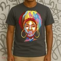 Black Female Color Drip T-Shirt thumb 3