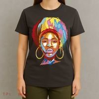 Black Female Color Drip T-Shirt thumb 4