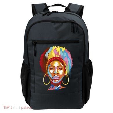 Black Female Color Drip Backpack