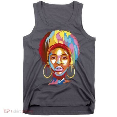 Black Female Color Drip Tank Top