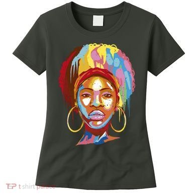 Black Female Color Drip Women's T-Shirt