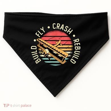 Build Fly Crash Rebuild Model Airplane Pilot Retro RC Plane USA-Made Doggie Bandana