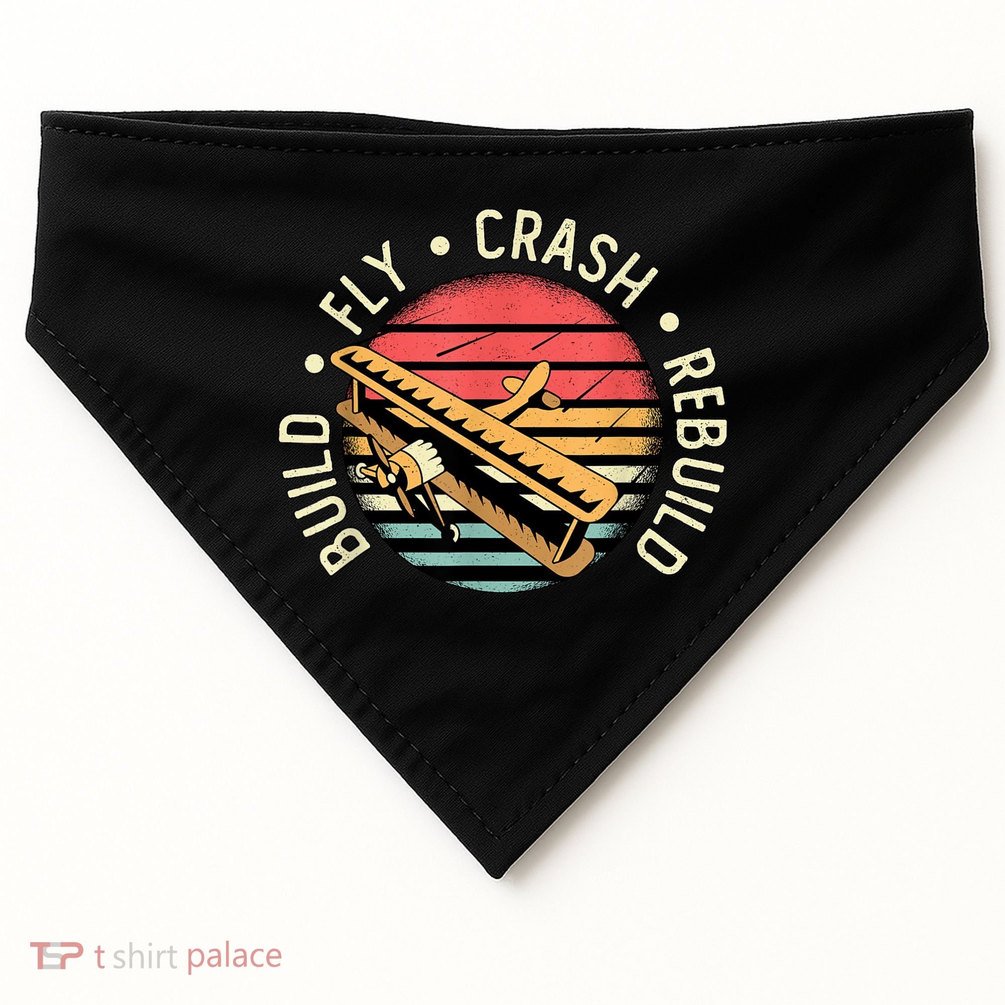 Build Fly Crash Rebuild Model Airplane Pilot Retro RC Plane USA-Made Doggie Bandana