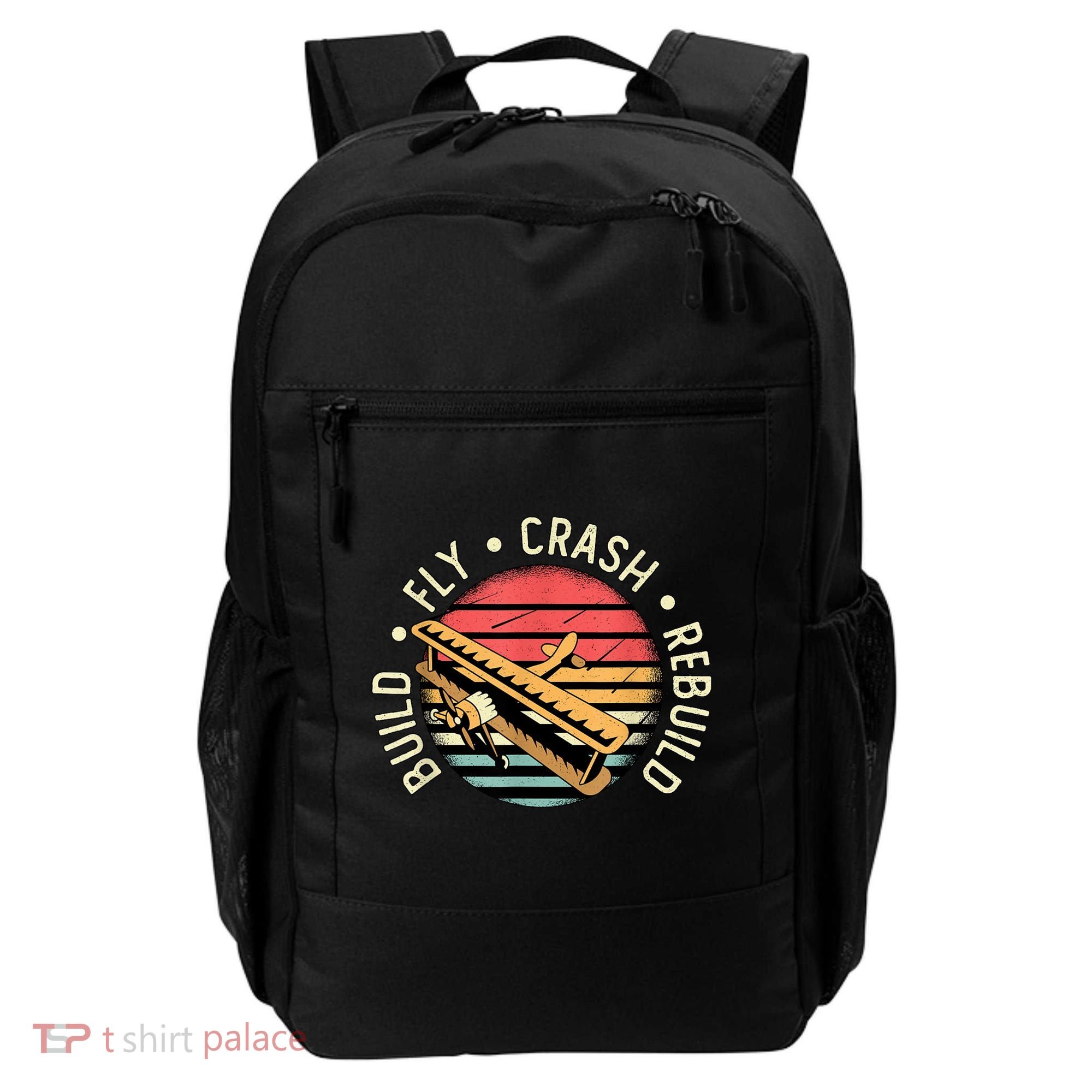Build Fly Crash Rebuild Model Airplane Pilot Retro RC Plane Backpack