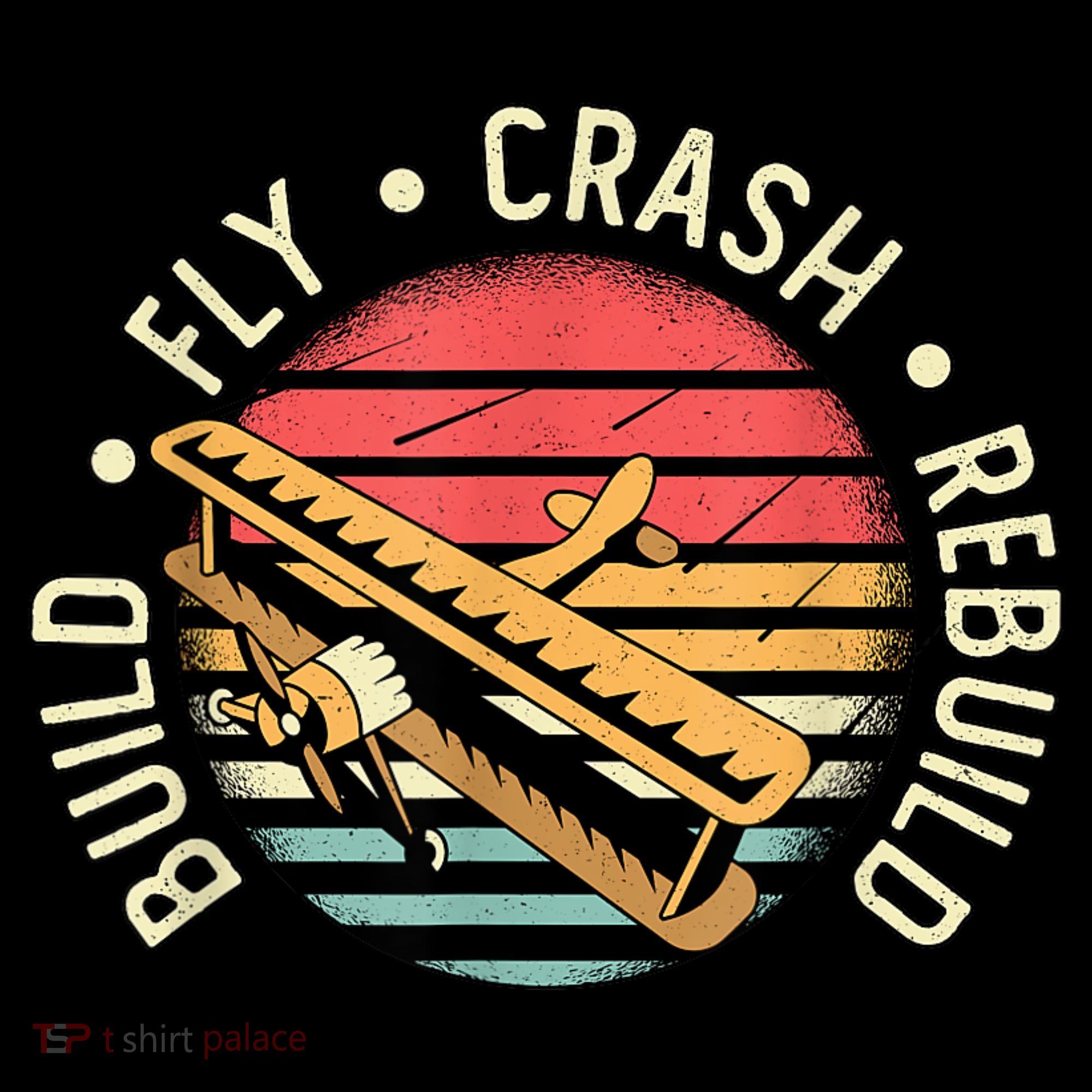 Build Fly Crash Rebuild Model Airplane Pilot Retro RC Plane Women's Hoodie