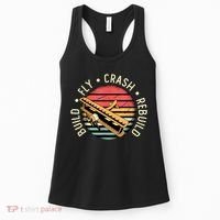Build Fly Crash Rebuild Model Airplane Pilot Retro RC Plane Women's Tank Top thumb 0