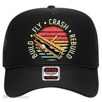 Build Fly Crash Rebuild Model Airplane Pilot Retro RC Plane Hat thumb 0