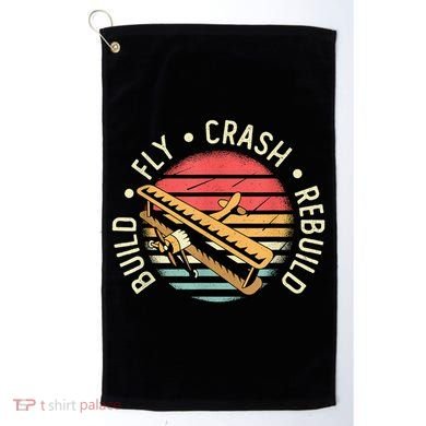 Build Fly Crash Rebuild Model Airplane Pilot Retro RC Plane Golf Towel
