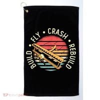 Build Fly Crash Rebuild Model Airplane Pilot Retro RC Plane Golf Towel thumb 0