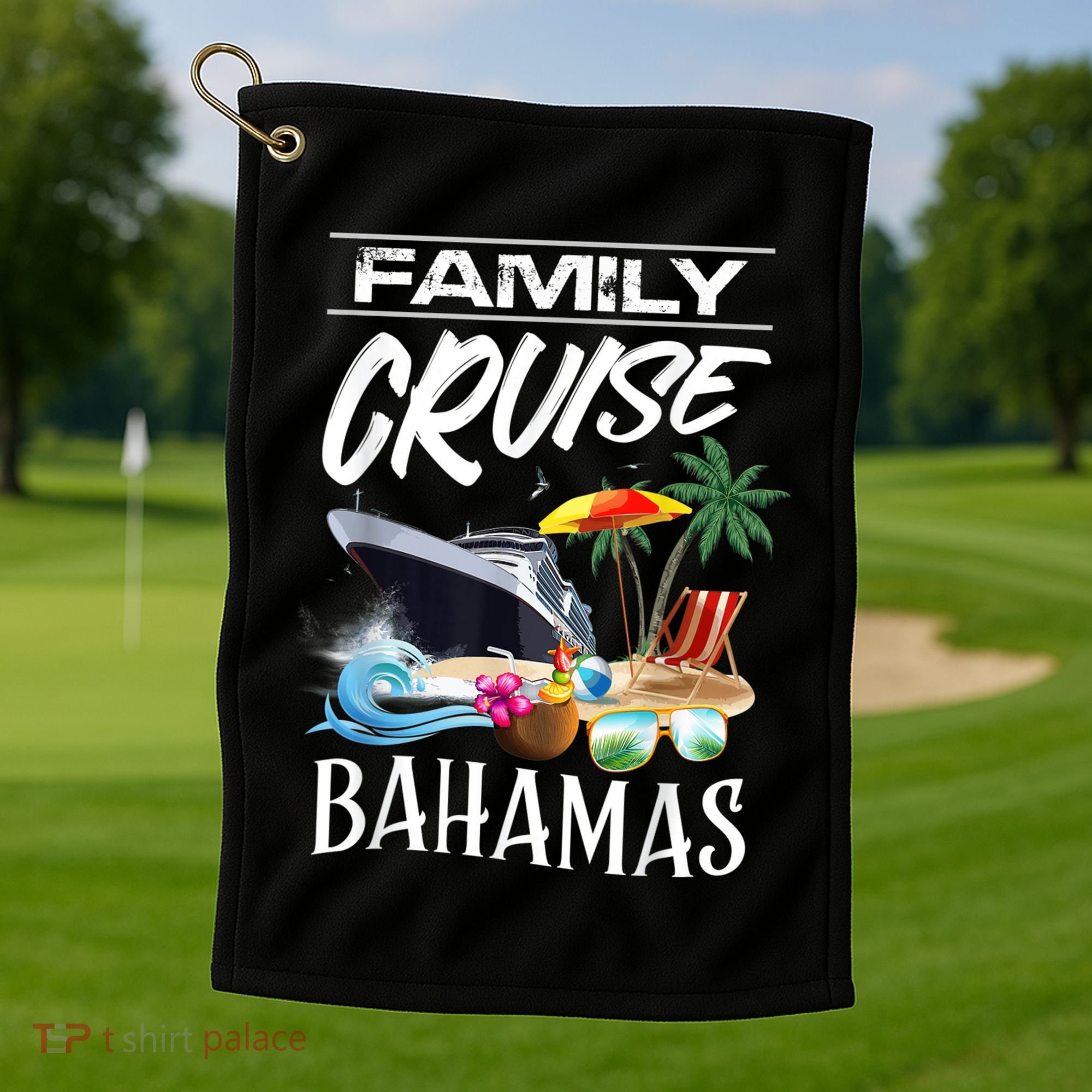 Bahamas Family Cruise Vacation Trip Golf Towel