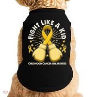 Boxing Fight Childhood Cancer Awareness Doggie Tank thumb 0