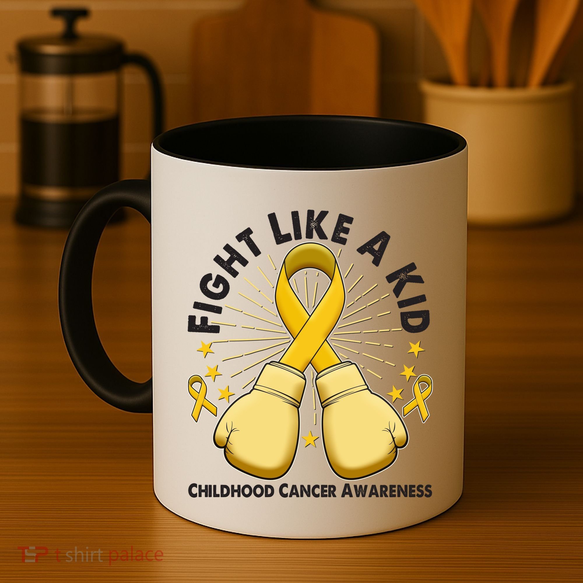 Boxing Fight Childhood Cancer Awareness Coffee Mug