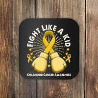 Boxing Fight Childhood Cancer Awareness Coaster thumb 0