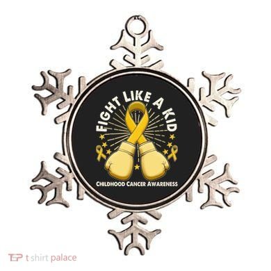 Boxing Fight Childhood Cancer Awareness Ornament