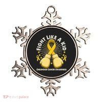 Boxing Fight Childhood Cancer Awareness Ornament thumb 0