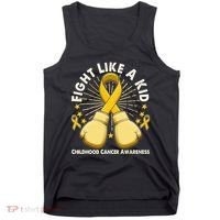 Boxing Fight Childhood Cancer Awareness Tank Top thumb 0