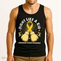 Boxing Fight Childhood Cancer Awareness Tank Top thumb 3