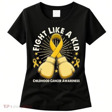 Boxing Fight Childhood Cancer Awareness Women's T-Shirt