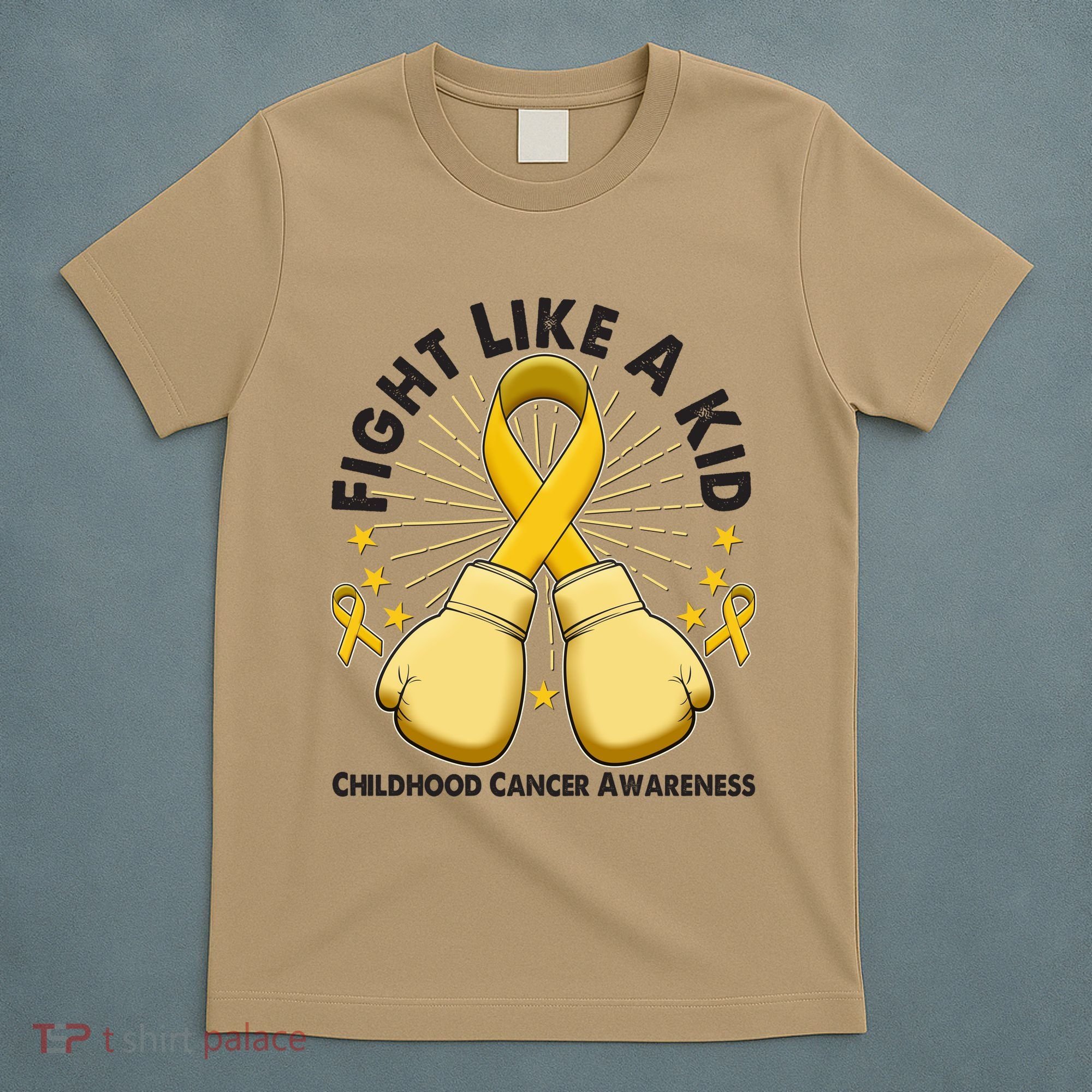 Boxing Fight Childhood Cancer Awareness T-Shirt