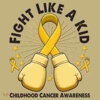 Boxing Fight Childhood Cancer Awareness Kids T-Shirt thumb 2