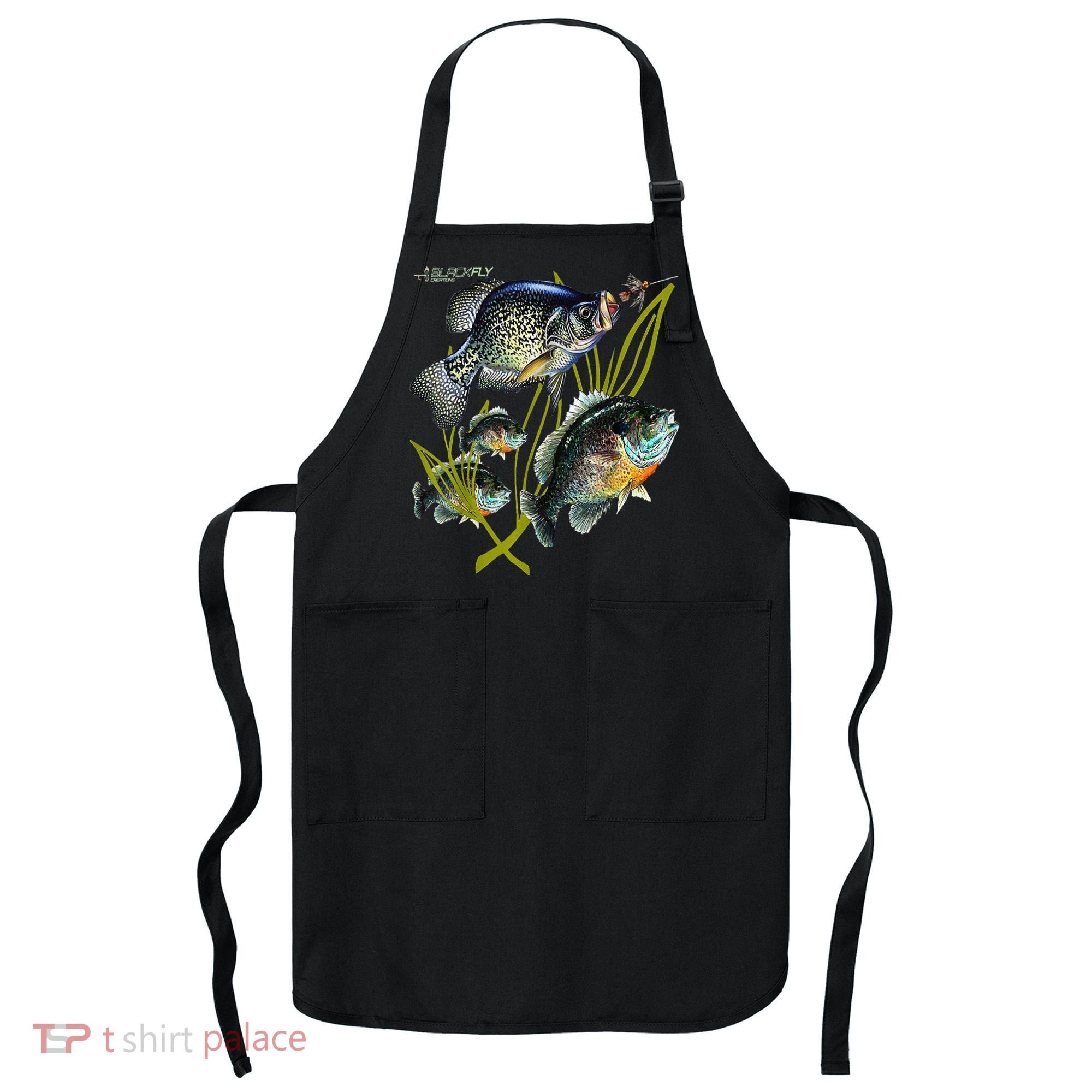 Black Fly Crappie Bluegill Fishing Panfish Flies Jig Apron