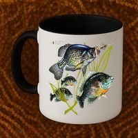 Black Fly Crappie Bluegill Fishing Panfish Flies Jig Coffee Mug thumb 2