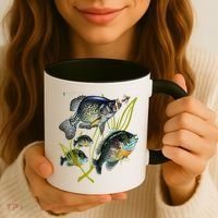 Black Fly Crappie Bluegill Fishing Panfish Flies Jig Coffee Mug thumb 3