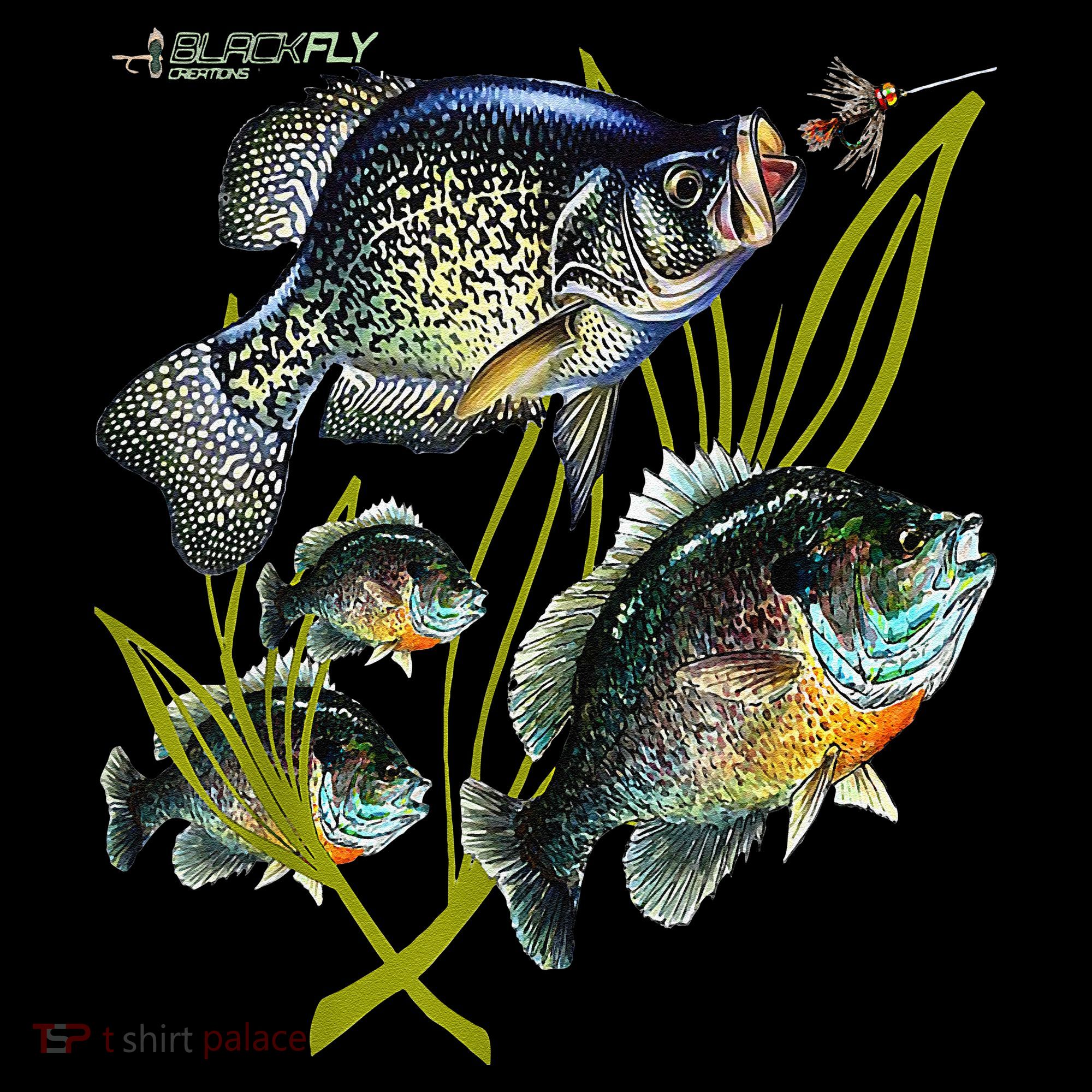 Black Fly Crappie Bluegill Fishing Panfish Flies Jig Coffee Mug