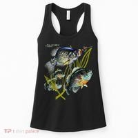 Black Fly Crappie Bluegill Fishing Panfish Flies Jig Women's Tank Top thumb 0