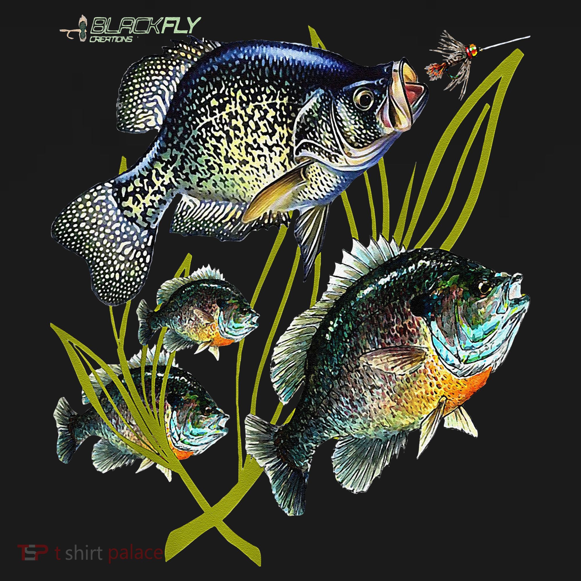 Black Fly Crappie Bluegill Fishing Panfish Flies Jig Baby Bodysuit